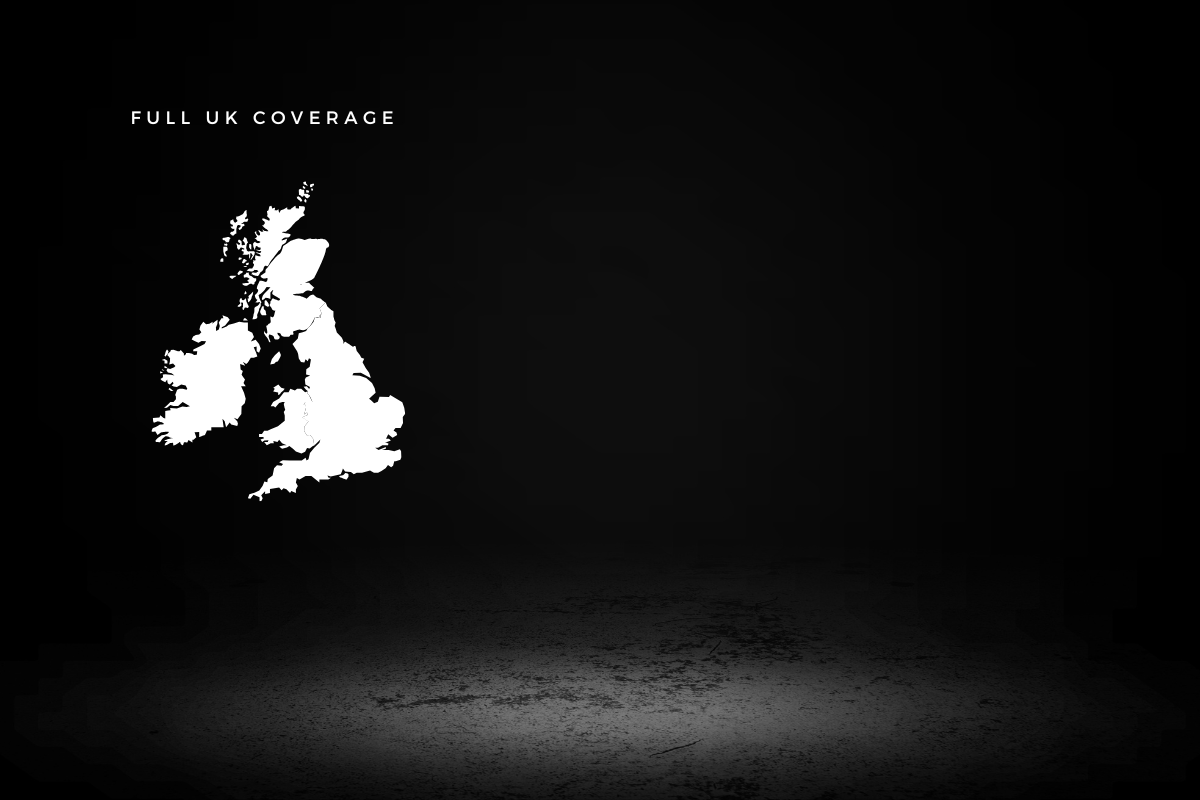 Map showing SpaceTek installation coverage across the United Kingdom