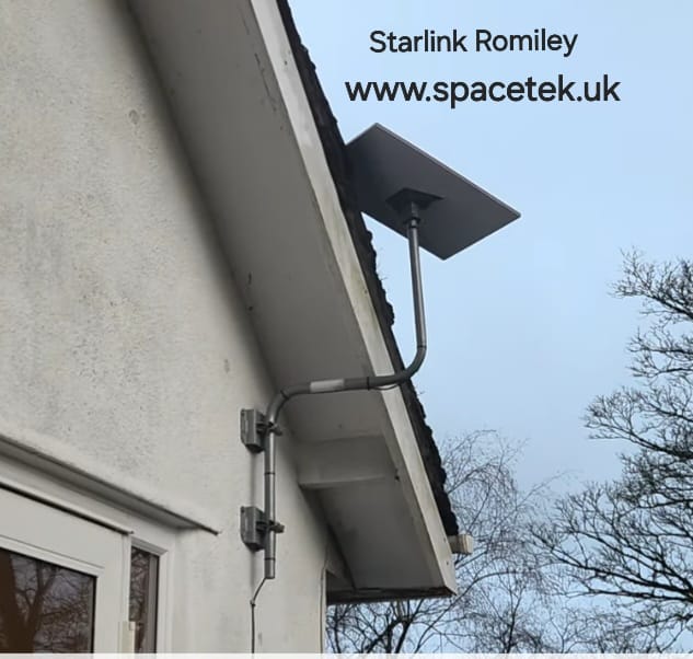 Starlink installation in Romiley by SpaceTek UK