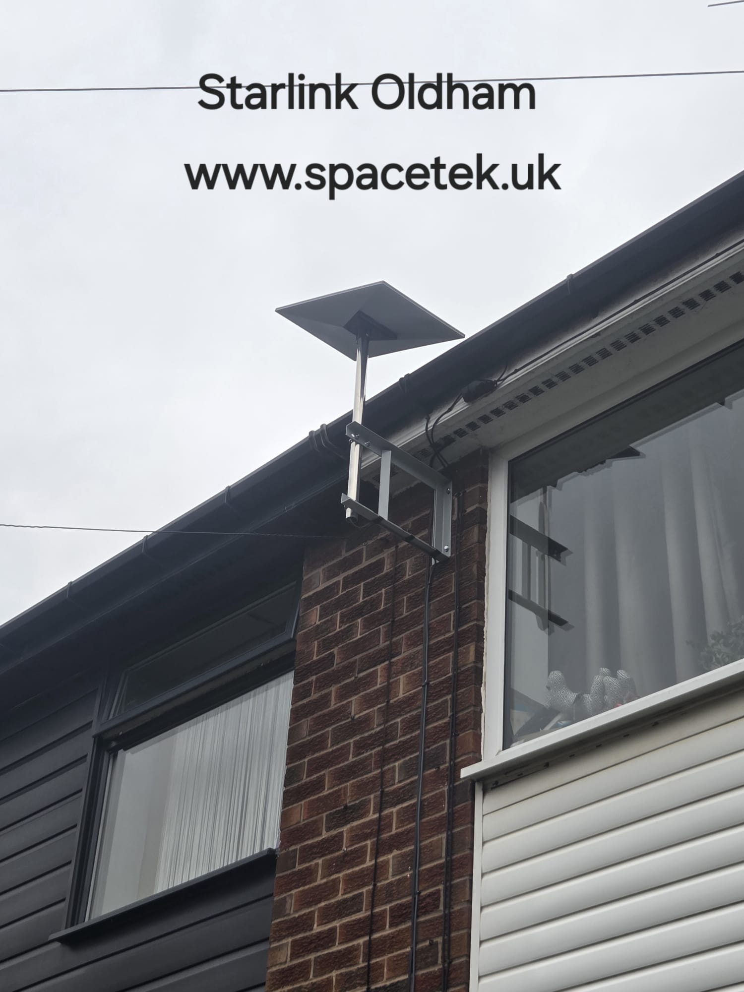 Starlink installation in Oldham by SpaceTek UK