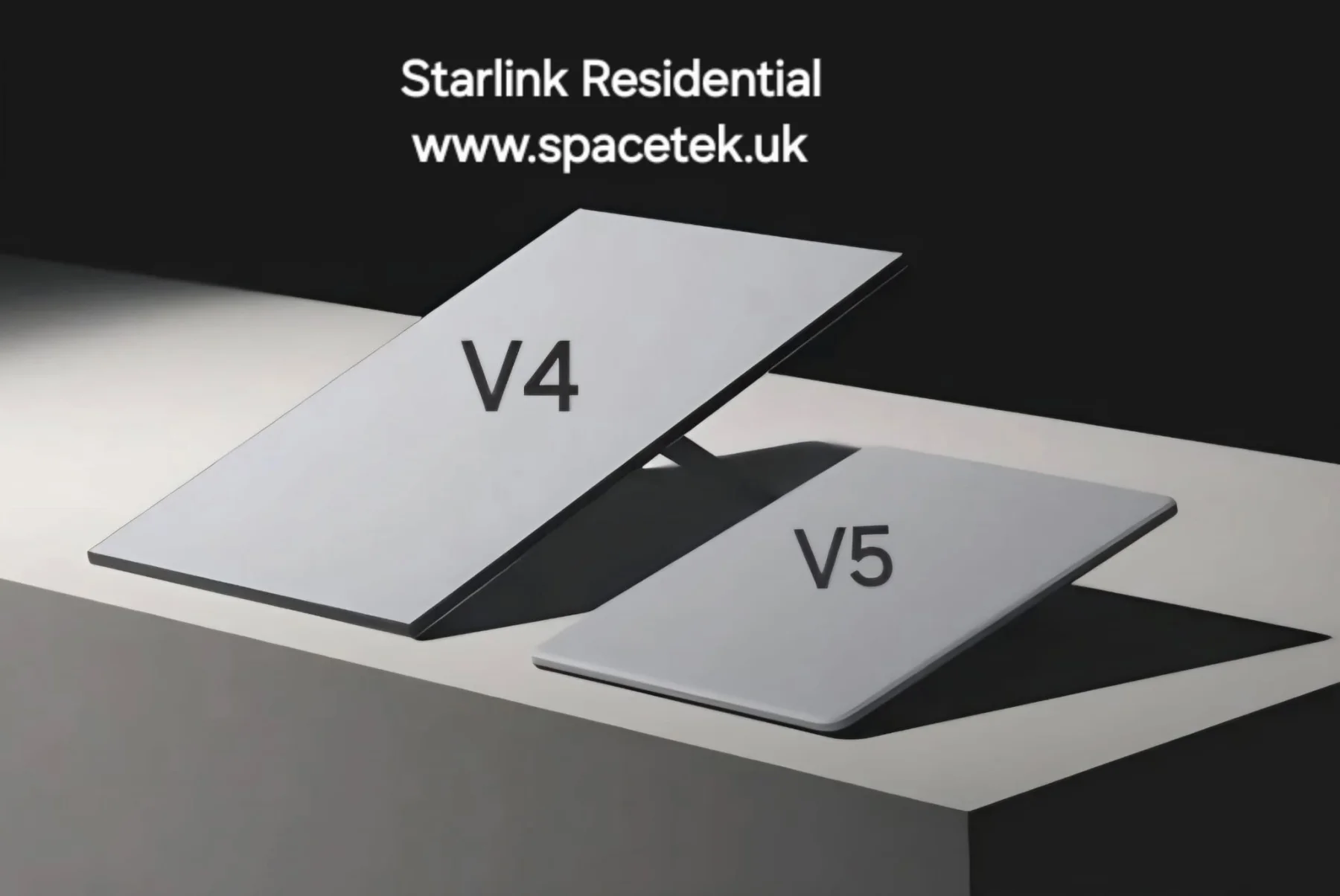 Starlink residential V4 and V5 satellite internet equipment supplied by SpaceTek UK